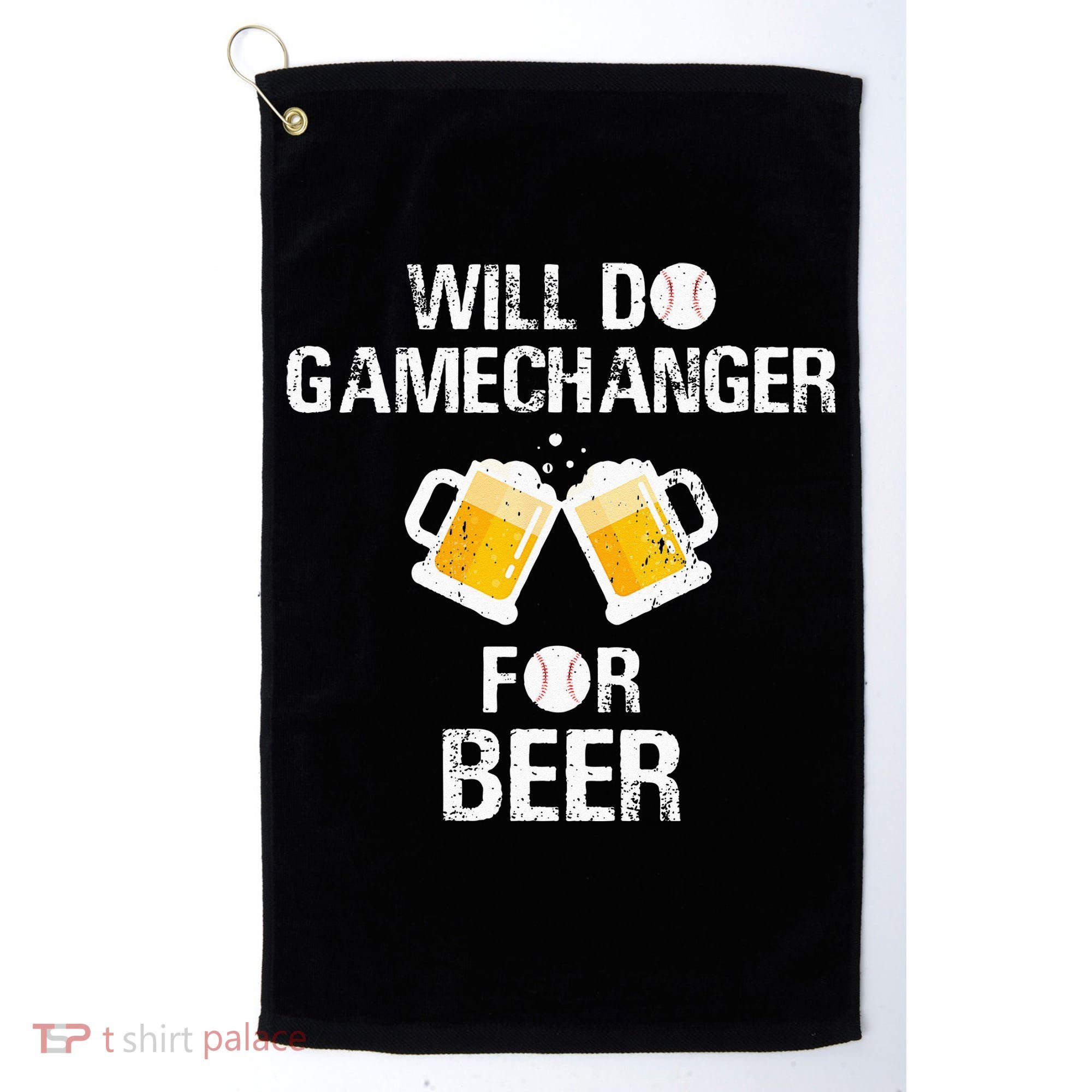 Will Do Gamechanger For Beer Funny Baseball Golf Towel