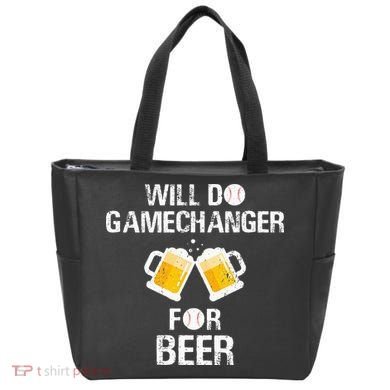 Will Do Gamechanger For Beer Funny Baseball Tote Bag