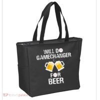 Will Do Gamechanger For Beer Funny Baseball Tote Bag thumb 2