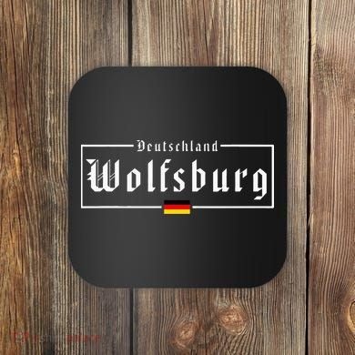 Wolfsburg Deutschland Germany German Flag Coaster