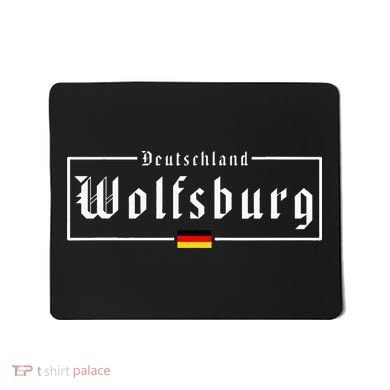 Wolfsburg Deutschland Germany German Flag Mousepad