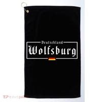 Wolfsburg Deutschland Germany German Flag Golf Towel thumb 0