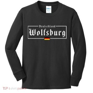 Wolfsburg Deutschland Germany German Flag Kids Long Sleeve Shirt
