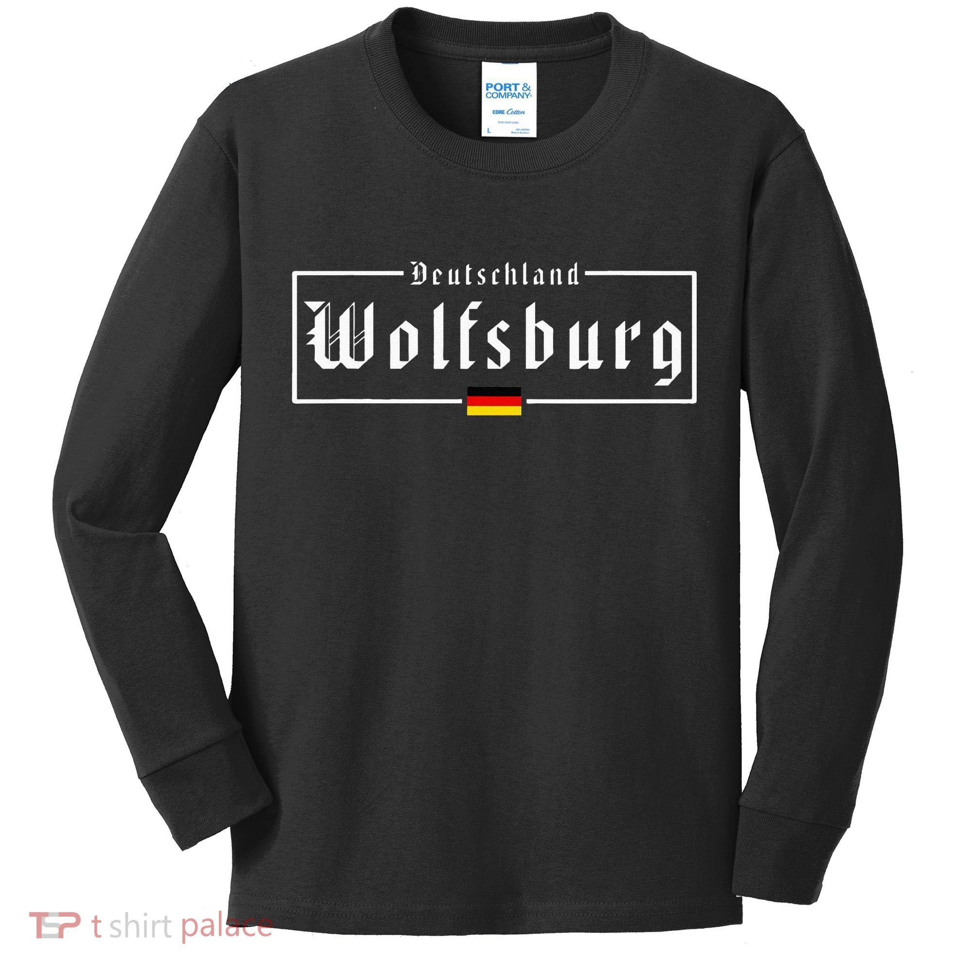 Wolfsburg Deutschland Germany German Flag Kids Long Sleeve Shirt
