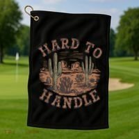 Western Desert Hard To Handle Golf Towel thumb 1