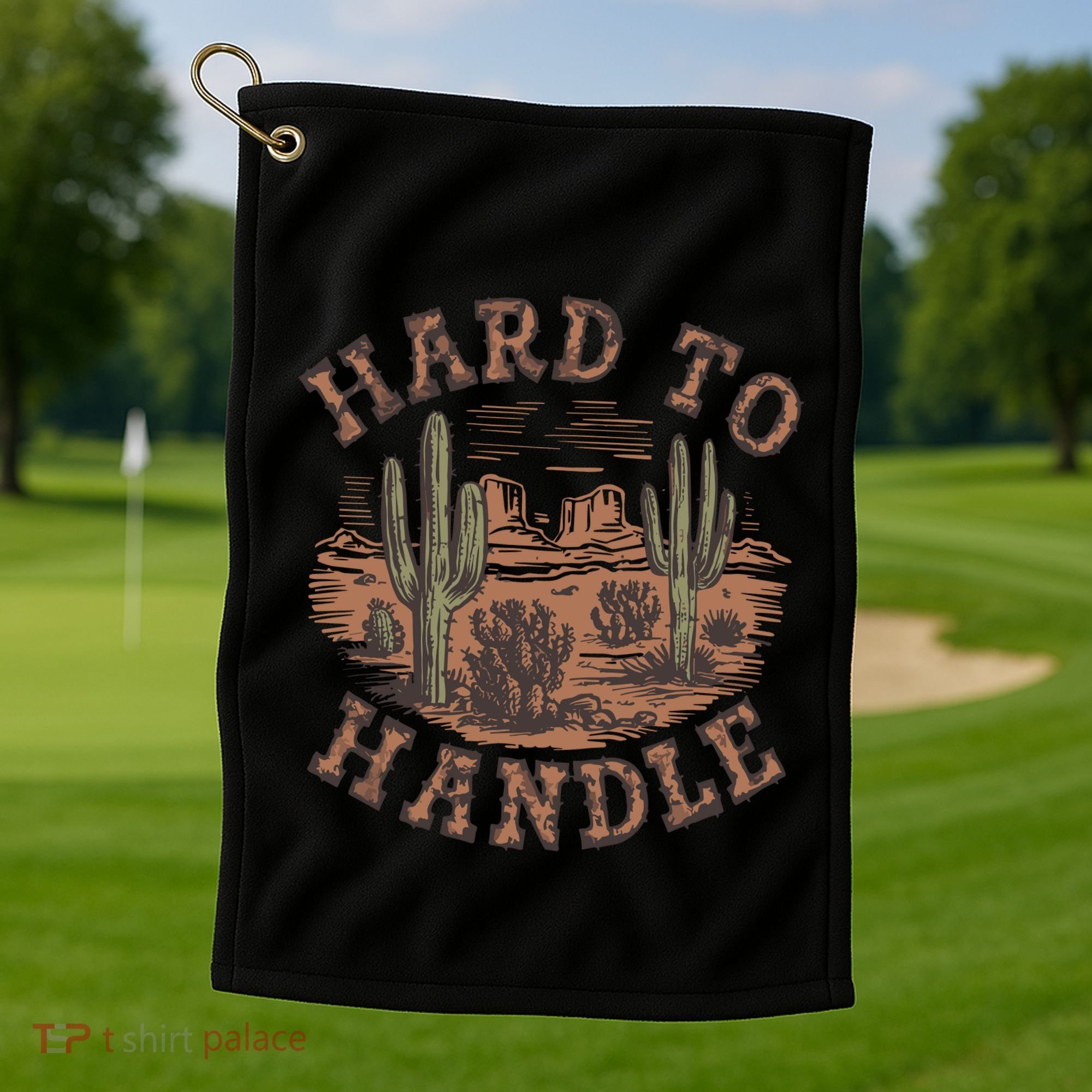 Western Desert Hard To Handle Golf Towel