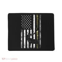 Whitetail Deer Hunting Hunter Elk Buck Camo American Flag  Mousepad thumb 0