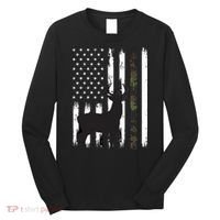 Whitetail Deer Hunting Hunter Gifts Buck Camo American Long Sleeve Shirt thumb 0