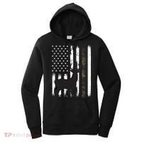 Whitetail Deer Hunting Hunter Gifts Buck Camo American Women's Hoodie thumb 0