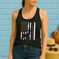 Whitetail Deer Hunting Hunter Gifts Buck Camo American Women's Tank Top thumb 2