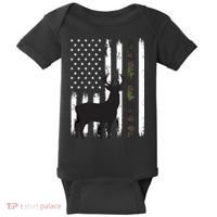 Whitetail Deer Hunting Hunter Gifts Buck Camo American Baby Bodysuit thumb 0