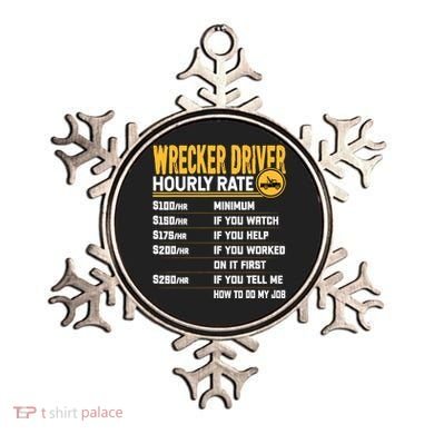 Wrecker Driver Hourly Rate Funny Wrecker Tow Truck Driver Ornament