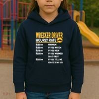 Wrecker Driver Hourly Rate Funny Wrecker Tow Truck Driver Kids Hoodie thumb 3
