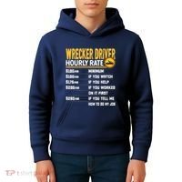 Wrecker Driver Hourly Rate Funny Wrecker Tow Truck Driver Kids Hoodie thumb 4