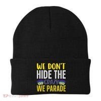 We Don't Hide The Crazy We Parade Mardi Gras Fat Tuesday Gift Beanie thumb 0