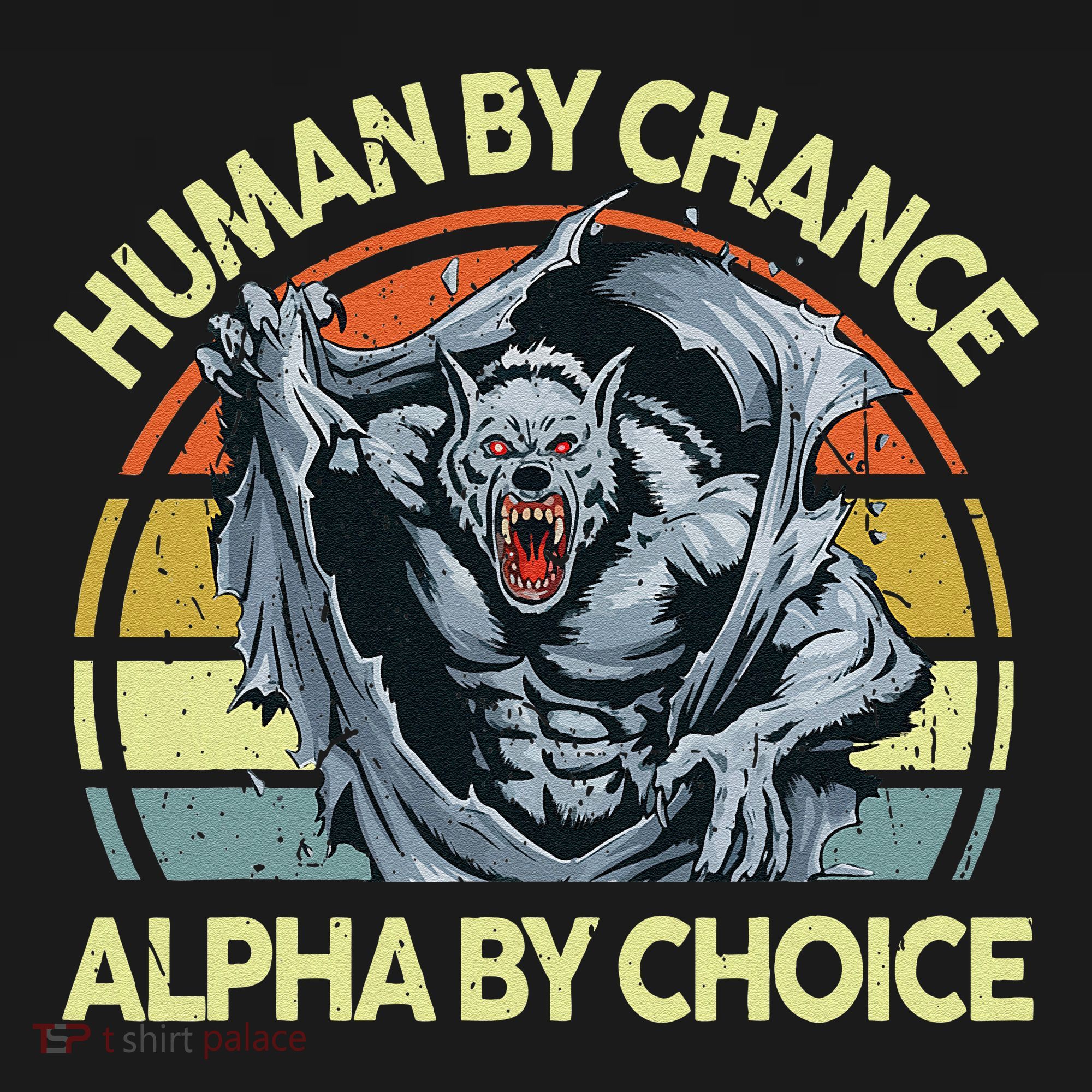 Wolf Dad Human By Chance Alpha By Choice Funny Daddy Papa Ornament