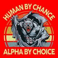 Wolf Dad Human By Chance Alpha By Choice Funny Daddy Papa Santa Hat thumb 1