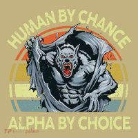 Wolf Dad Human By Chance Alpha By Choice Funny Daddy Papa Mousepad thumb 1
