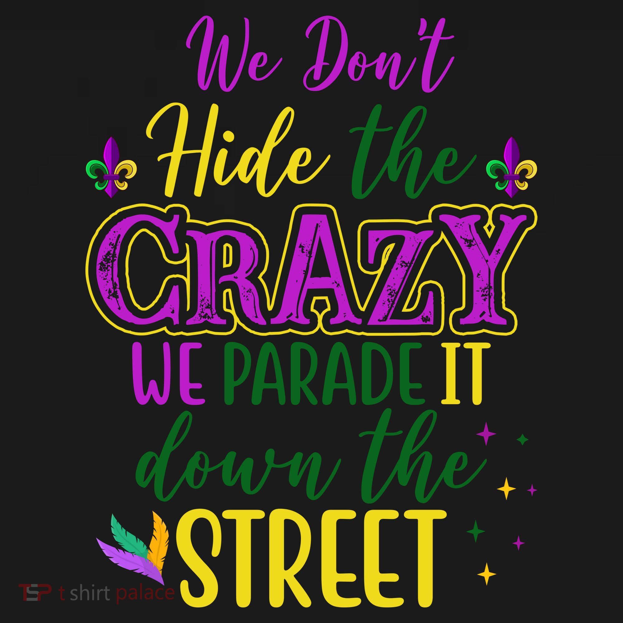 We Dont Hide The Crazy We Parade It Down The Street Funny Mardi Gras Women's Tank Top