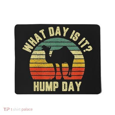 What Day Is It Hump Day Camel Retro Vintage Sunset Mousepad