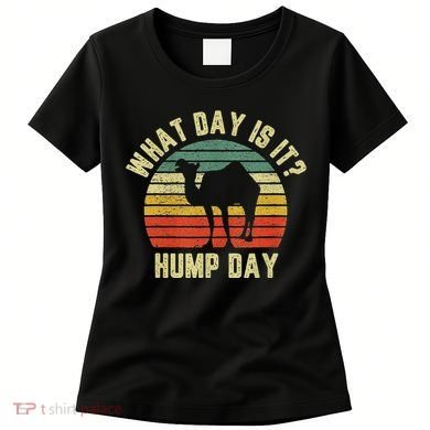 What Day Is It Hump Day Camel Retro Vintage Sunset Women's T-Shirt