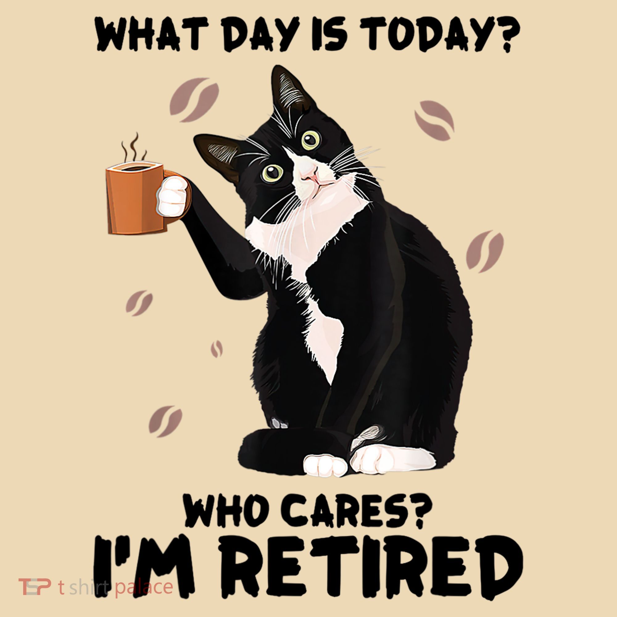What Day Is Today Who Cares I'm Retired Cat Coffee Lovers Tote Bag