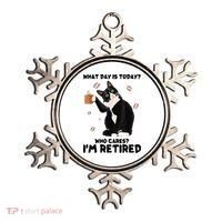What Day Is Today Who Cares I'm Retired Cat Coffee Lovers Ornament thumb 0