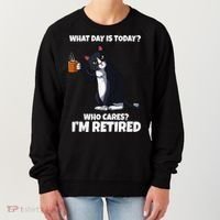 What Day Is Today Im Retired Cat Kitten Lover Women's Sweatshirt thumb 0