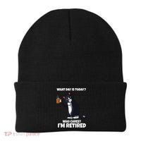 What Day Is Today Im Retired Cat Kitten Lover Beanie thumb 0