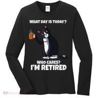 What Day Is Today Im Retired Cat Kitten Lover Women's Long Sleeve Shirt thumb 0