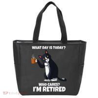 What Day Is Today Im Retired Cat Kitten Lover Tote Bag thumb 0