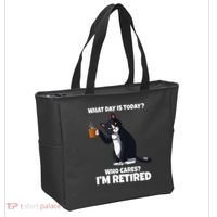 What Day Is Today Im Retired Cat Kitten Lover Tote Bag thumb 2