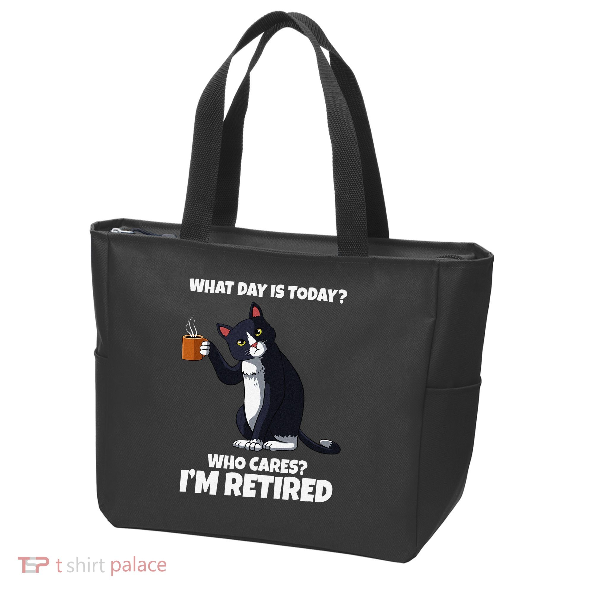 What Day Is Today Im Retired Cat Kitten Lover Tote Bag