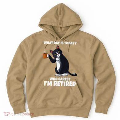 What Day Is Today Im Retired Cat Kitten Lover Hoodie