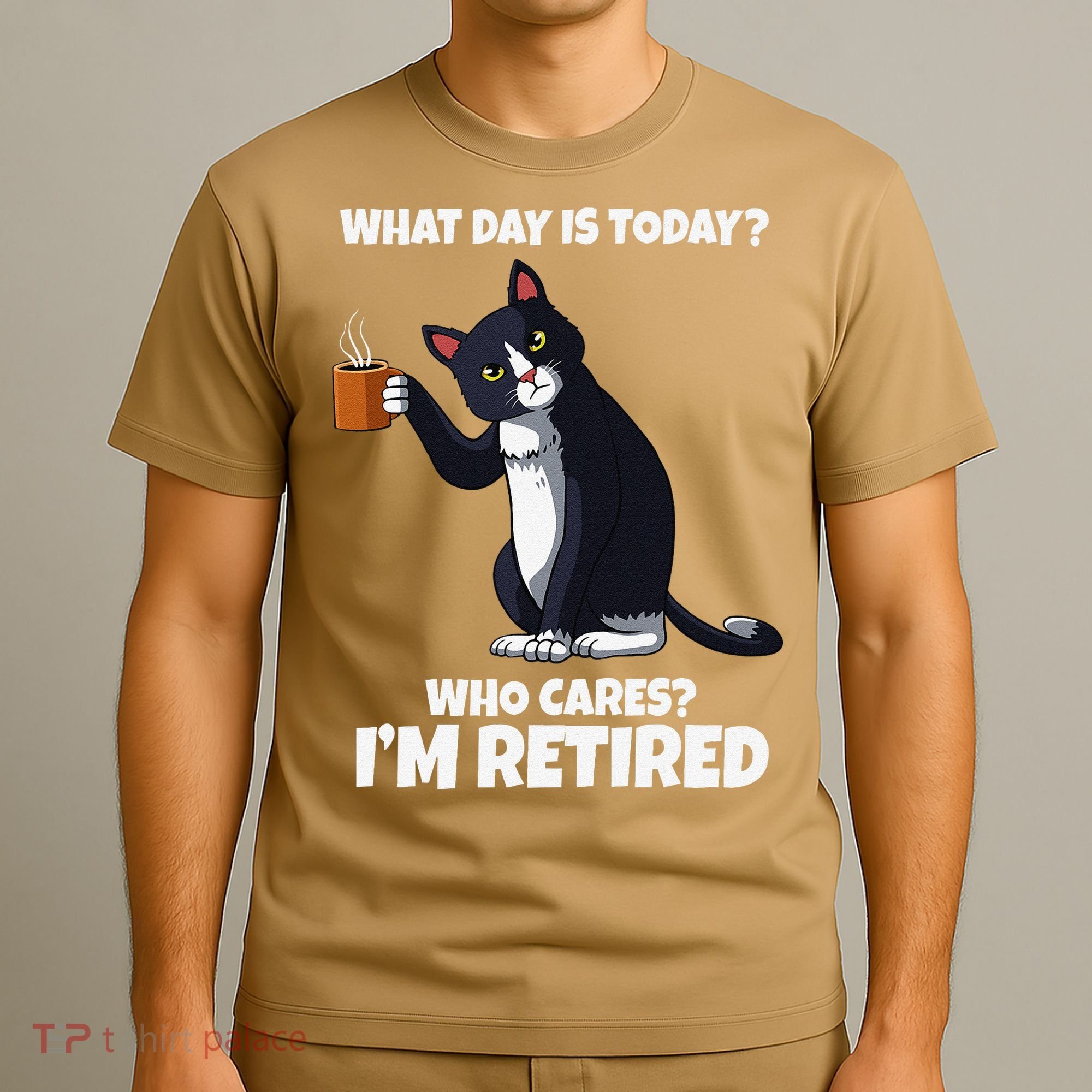 What Day Is Today Im Retired Cat Kitten Lover T-Shirt