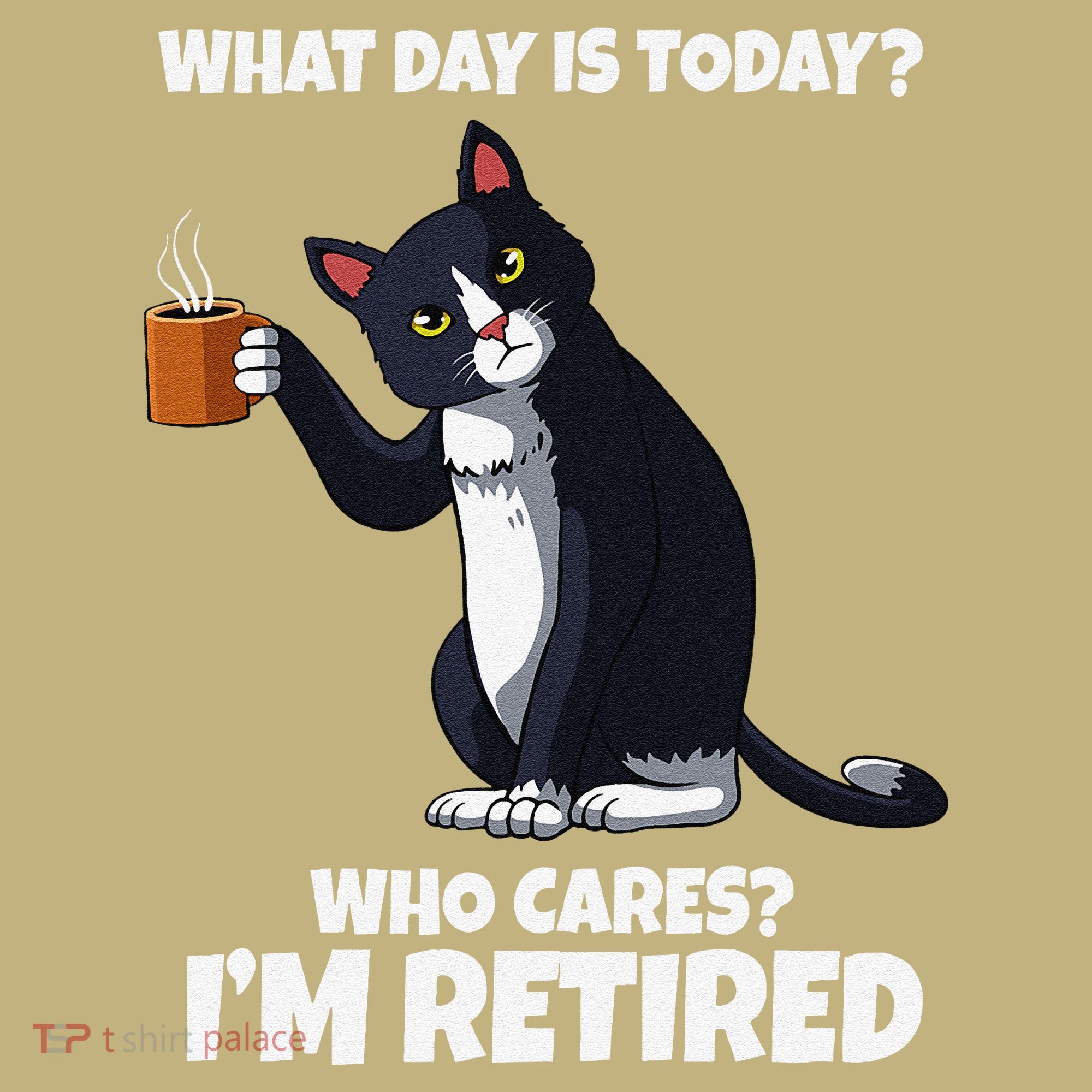 What Day Is Today Im Retired Cat Kitten Lover Mousepad