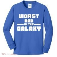 Worst Dad In The Galaxy Gift Kids Long Sleeve Shirt thumb 0