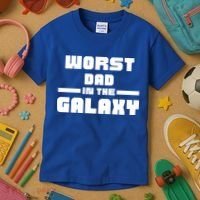 Worst Dad In The Galaxy Gift Kids T-Shirt thumb 3