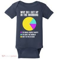 Why Do I Get Up In The Morning Funny I Have To Pee Baby Bodysuit thumb 0