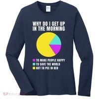 Why Do I Get Up In The Morning Funny I Have To Pee Women's Long Sleeve Shirt thumb 0