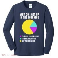 Why Do I Get Up In The Morning Funny I Have To Pee Kids Long Sleeve Shirt thumb 0