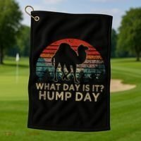 What Day Is It Hump Day Golf Towel thumb 1