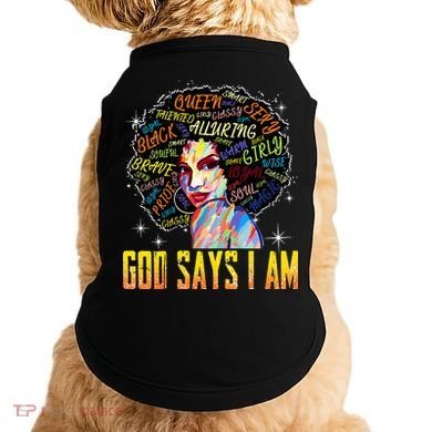 Wo Distressed Juneteenth Black History Awesome God Says I Am Doggie Tank