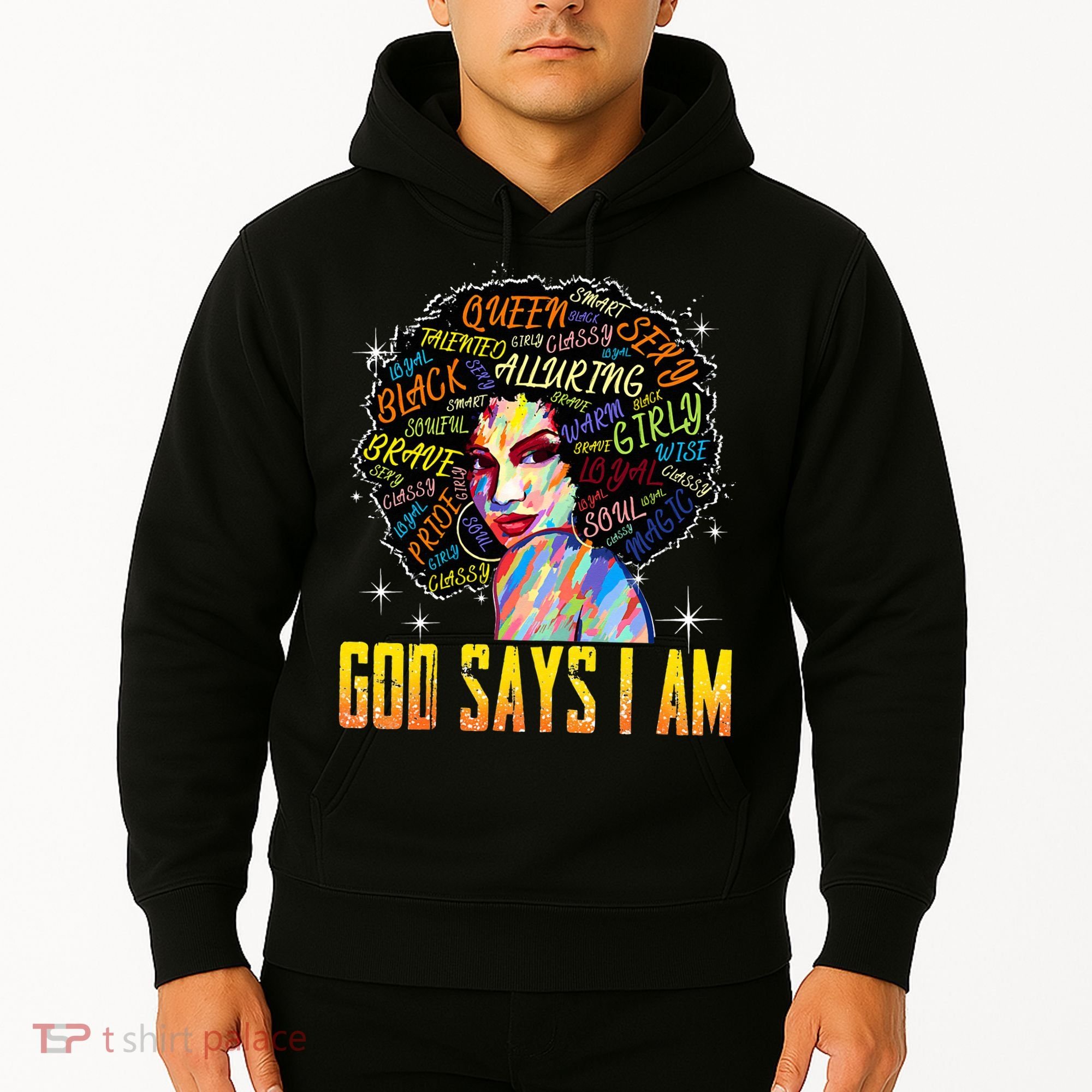 Wo Distressed Juneteenth Black History Awesome God Says I Am Hoodie