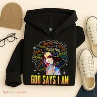 Wo Distressed Juneteenth Black History Awesome God Says I Am Hoodie thumb 4