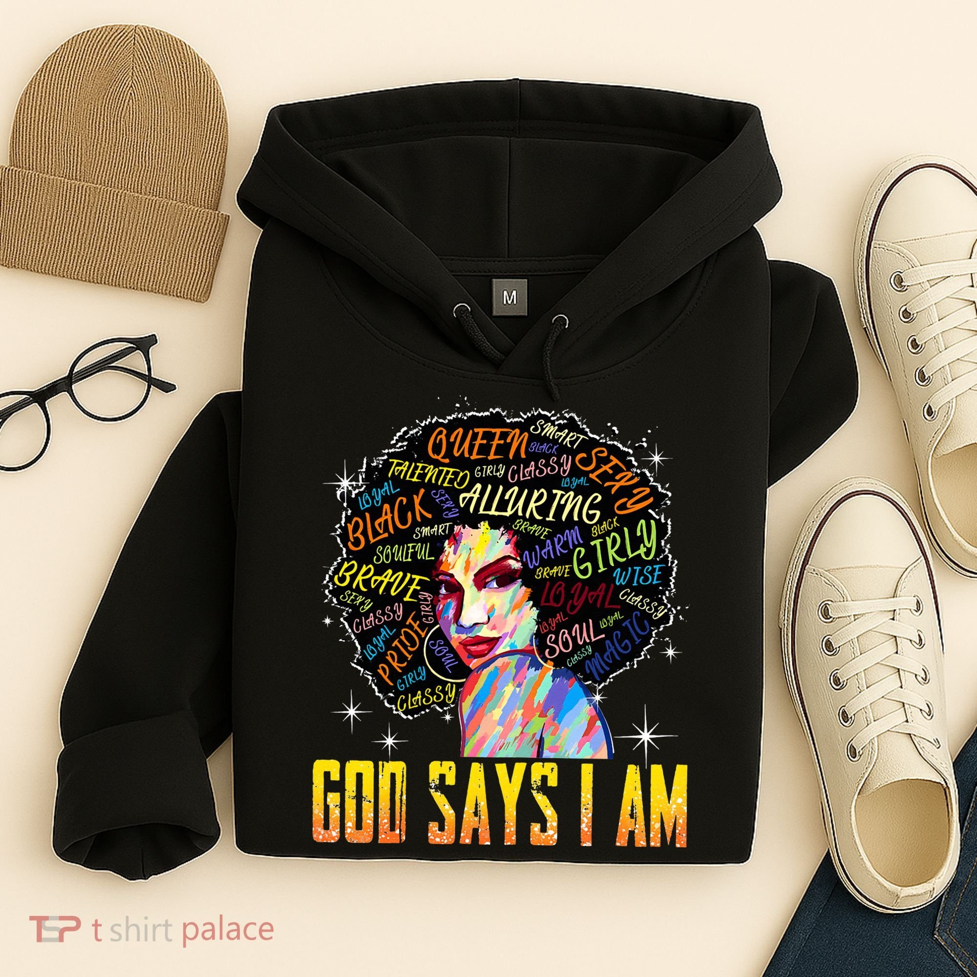 Wo Distressed Juneteenth Black History Awesome God Says I Am Hoodie