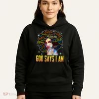Wo Distressed Juneteenth Black History Awesome God Says I Am Hoodie thumb 5