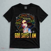 Wo Distressed Juneteenth Black History Awesome God Says I Am T-Shirt thumb 5