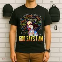 Wo Distressed Juneteenth Black History Awesome God Says I Am T-Shirt thumb 6