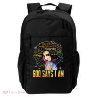 Wo Distressed Juneteenth Black History Awesome God Says I Am Backpack thumb 0